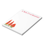 Niedlicher lustiger Chili Hot Paprikaschoten Trio Notizblock (Rotiert)