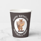 Niedlicher lustiger Chipmunk Cartoon personalisier Pappbecher (Rückseite)