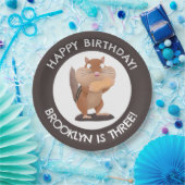 Niedlicher lustiger Chipmunk Cartoon personalisier Pappteller (Party)