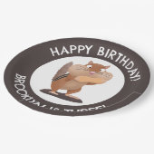 Niedlicher lustiger Chipmunk Cartoon personalisier Pappteller (Schrägansicht)