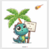 niedlicher, lustiger Dinosaurier Aufkleber (Blatt)