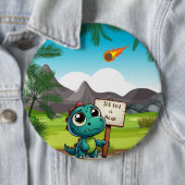 niedlicher, lustiger Dinosaurier Button (Beispiel)