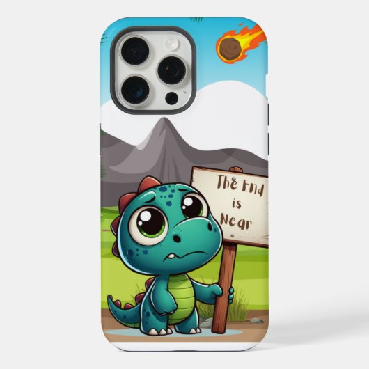 niedlicher, lustiger Dinosaurier iPhone Hülle (Rückseite)