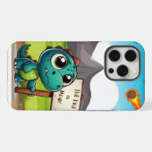 niedlicher, lustiger Dinosaurier iPhone Hülle (Rückseite (Horizontal))