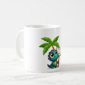 niedlicher, lustiger Dinosaurier Kaffeetasse (Vorderseite Links)