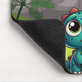 niedlicher, lustiger Dinosaurier Mousepad (Ecke)