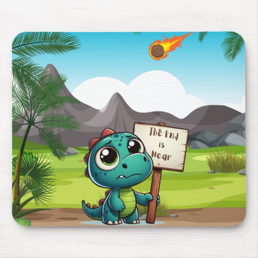 niedlicher, lustiger Dinosaurier Mousepad (Vorne)