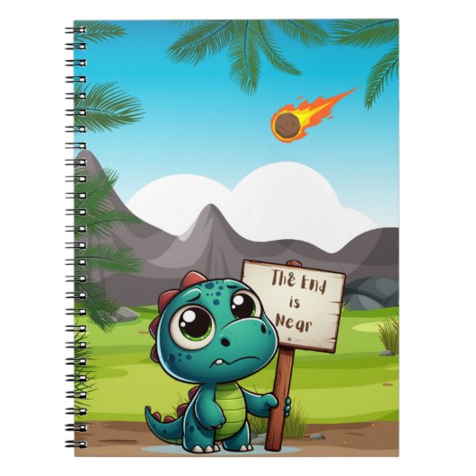 niedlicher, lustiger Dinosaurier Notizblock (Vorderseite)