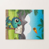niedlicher, lustiger Dinosaurier Puzzle (Horizontal)