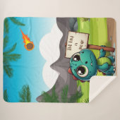 niedlicher, lustiger Dinosaurier Sherpadecke (Vorderseite (Horizontal))