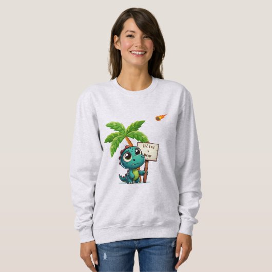 niedlicher, lustiger Dinosaurier Sweatshirt (Vorne ganz)