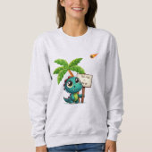 niedlicher, lustiger Dinosaurier Sweatshirt (Vorderseite)