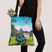 niedlicher, lustiger Dinosaurier Tasche (Von Nahem)