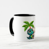 niedlicher, lustiger Dinosaurier Tasse (Vorderseite Links)