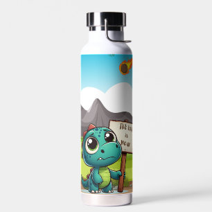 niedlicher, lustiger Dinosaurier Trinkflasche