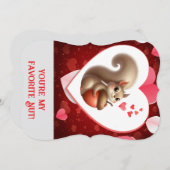 Niedlicher, lustiger Eichhörnchen-Valentinstag Feiertagskarte (Vorne/Hinten)