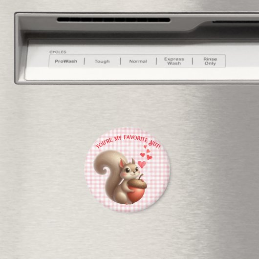Niedlicher, lustiger Eichhörnchen-Valentinstag Magnet (In Situ (Geschirrspüler))
