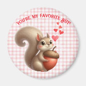 Niedlicher, lustiger Eichhörnchen-Valentinstag Magnet (Vorne)