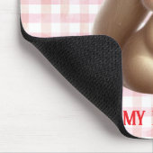 Niedlicher, lustiger Eichhörnchen-Valentinstag Mousepad (Ecke)