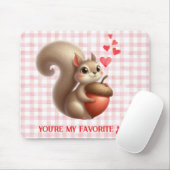 Niedlicher, lustiger Eichhörnchen-Valentinstag Mousepad (Mit Mouse)