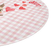 Niedlicher, lustiger Eichhörnchen-Valentinstag Schneidebrett (Ecke)