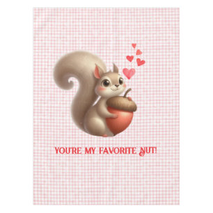 Niedlicher lustiger Eichhörnchen Valentinstag Tischdecke