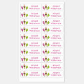 Niedlicher, lustiger Eis Popsizer Cartoon personal Etiketten (Blatt)