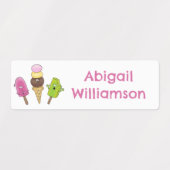 Niedlicher, lustiger Eis Popsizer Cartoon personal Etiketten (Design 1)