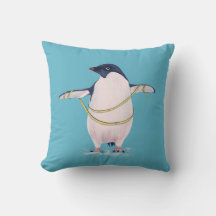 Niedlicher lustiger fetter Penguin auf Diät