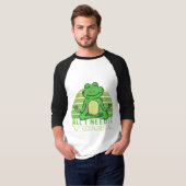 Niedlicher lustiger Frosch beim Yoga. lustige Yoga T-Shirt (Vorne ganz)