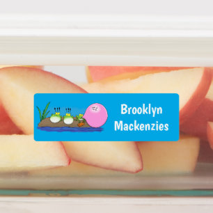 Niedlicher lustiger Froschbläschen Cartoon persona Etiketten