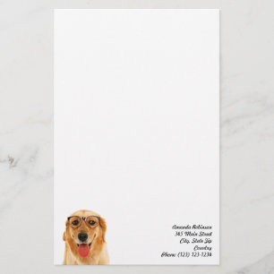 Niedlicher lustiger Golden Retriever Briefpapier