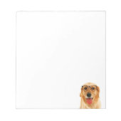 Niedlicher lustiger Golden Retriever Notizblock (Vorderseite)