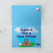 Niedlicher, lustiger Gopher u. Karte (Innenseite)
