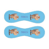 Niedlicher lustiger großer Wangen-Chipmunk-Cartoon Baseball (Paneele)