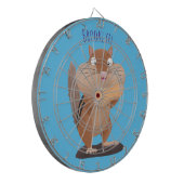 Niedlicher lustiger großer Wangen-Chipmunk-Cartoon Dartscheibe (Vorderseite Links)