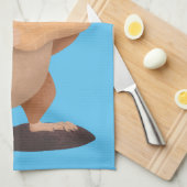 Niedlicher lustiger großer Wangen-Chipmunk-Cartoon Geschirrtuch (Viertel Falte)