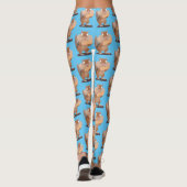 Niedlicher lustiger großer Wangen-Chipmunk-Cartoon Leggings (Rückseite)