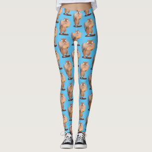 Niedlicher lustiger großer Wangen-Chipmunk-Cartoon Leggings