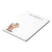 Niedlicher lustiger großer Wangen-Chipmunk-Cartoon Notizblock (Rotiert)