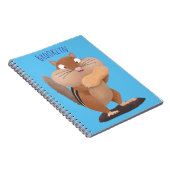 Niedlicher lustiger großer Wangen-Chipmunk-Cartoon Notizblock (Rechte Seite)