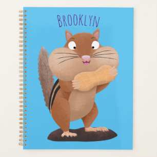 Niedlicher lustiger großer Wangen-Chipmunk-Cartoon Planer