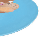 Niedlicher lustiger großer Wangen-Chipmunk-Cartoon Schneidebrett (Ecke)