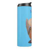 Niedlicher lustiger großer Wangen-Chipmunk-Cartoon Thermosbecher (Nach links gedreht)