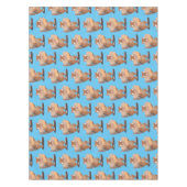 Niedlicher lustiger großer Wangen-Chipmunk-Cartoon Tischdecke (Vorderseite)