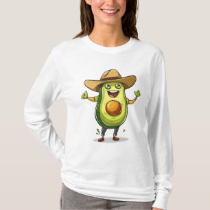 niedlicher, lustiger, grüner Avocado Cowboy T-Shirt