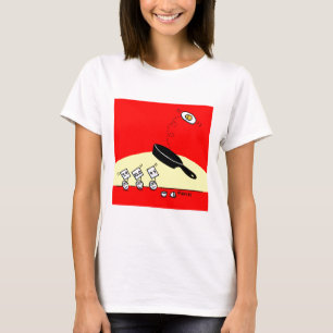 Niedlicher lustiger Gymnast-Ei-Cartoon-T - Shirt