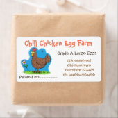 Niedlicher, lustiger Hühnerrustikal, Cartoon, Eier (Insitu)