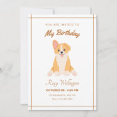 Niedlicher lustiger Hundegeburt Einladung (Vorderseite)