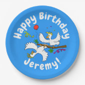 Niedlicher, lustiger Kakadavögel Party Cartoon Pappteller (Vorderseite)